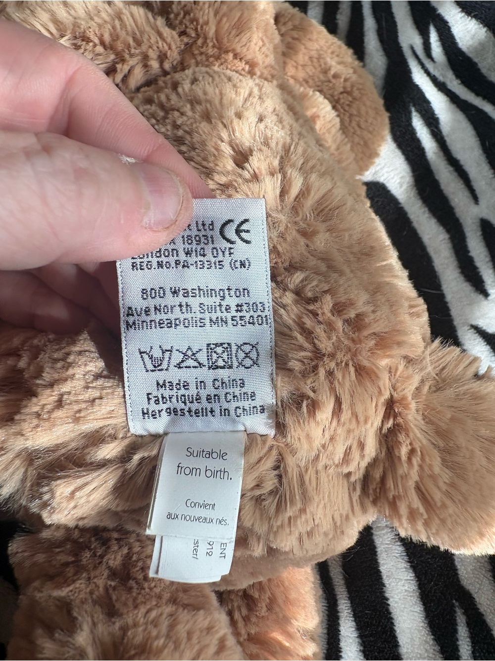 Jellycat Tan Plush Dog Stuffed Animal - Picture 5 of 5
